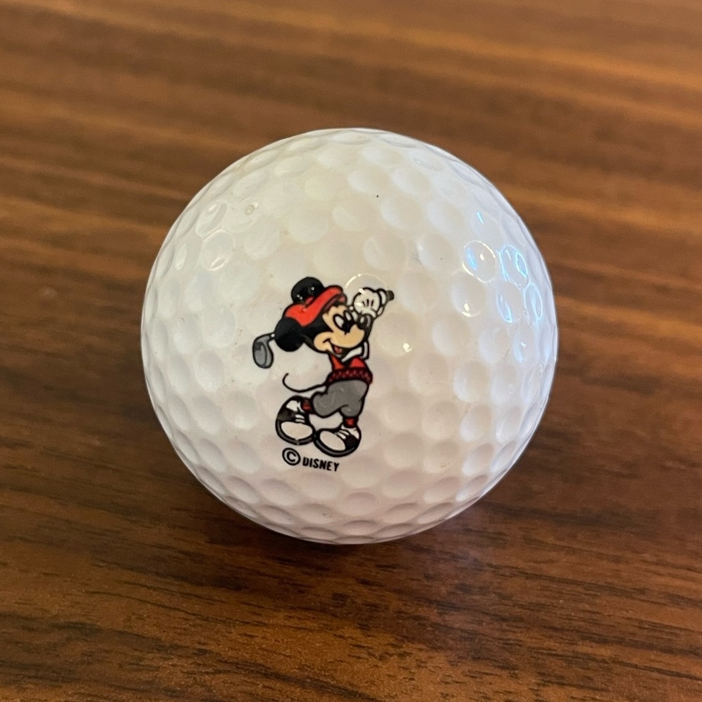 Mickey Mouse Red/Gray Outfit Logo Golf Ball Medalist Preowned